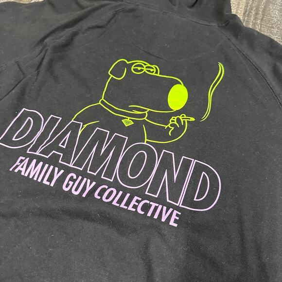Diamond Supply Co x Family Guy Collective Hoodie Size 2XL Brian Smoking - Picture 6 of 12